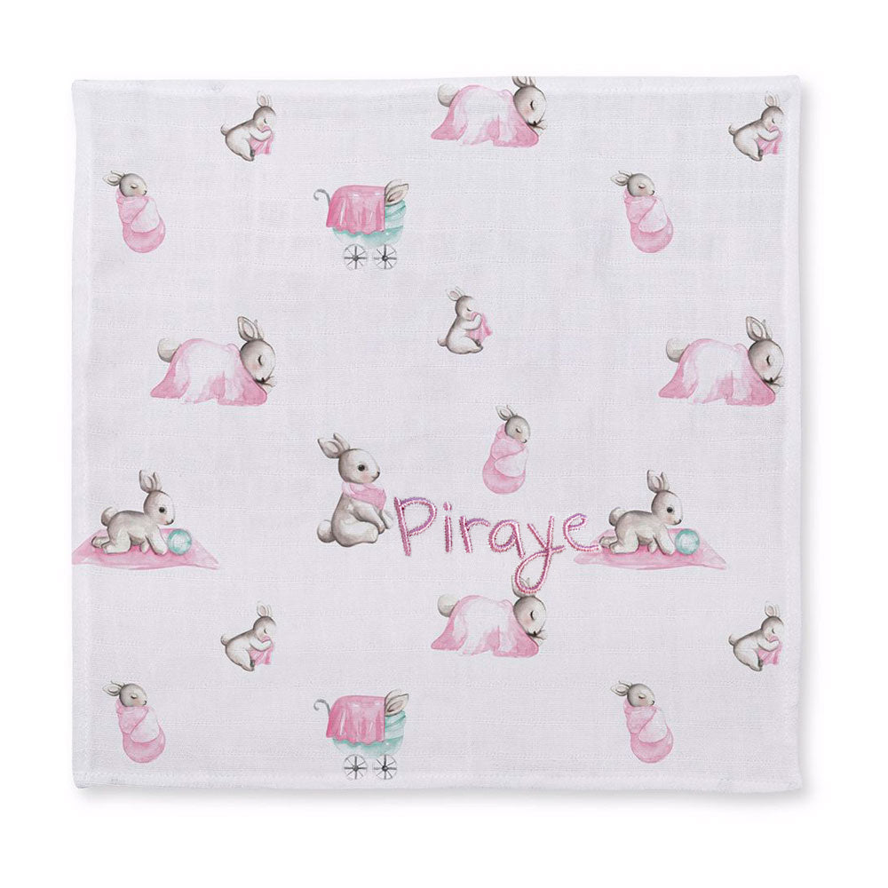 Müslin Bebek Omuz Bezi 5’li - Bébé Lapin Rose
