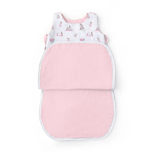 Müslin Bebek Uyku Tulumu 0.5 TOG - Bébé Lapin Rose 0-6 Ay