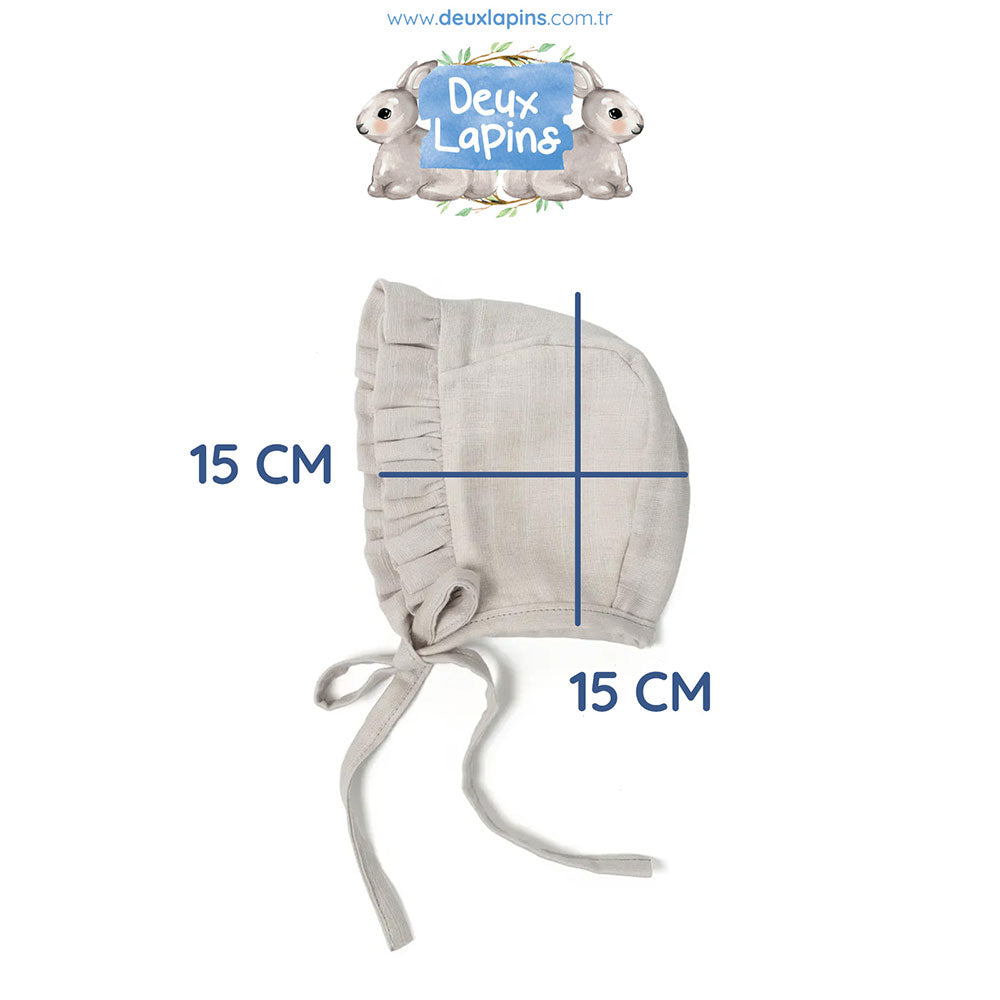 Müslin Bebek Başlığı - Cotton Grey