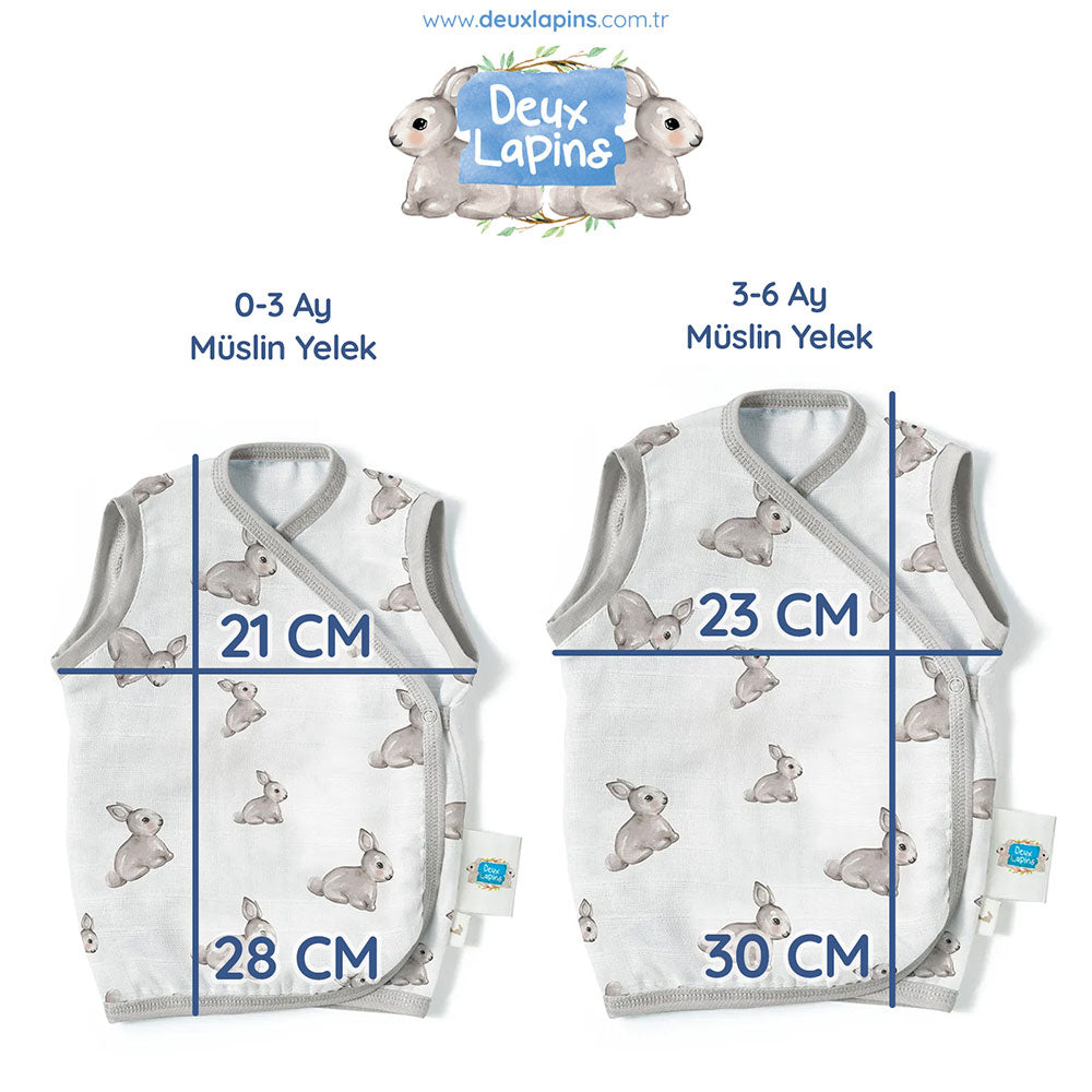 Müslin Bebek Yelek - Bébé Lapin