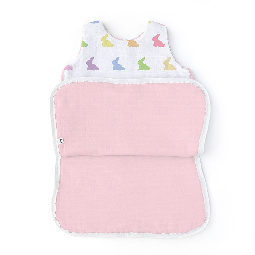 Kışlık Müslin Bebek Uyku Tulumu 1.85 TOG - Rainbow Lapin Pink