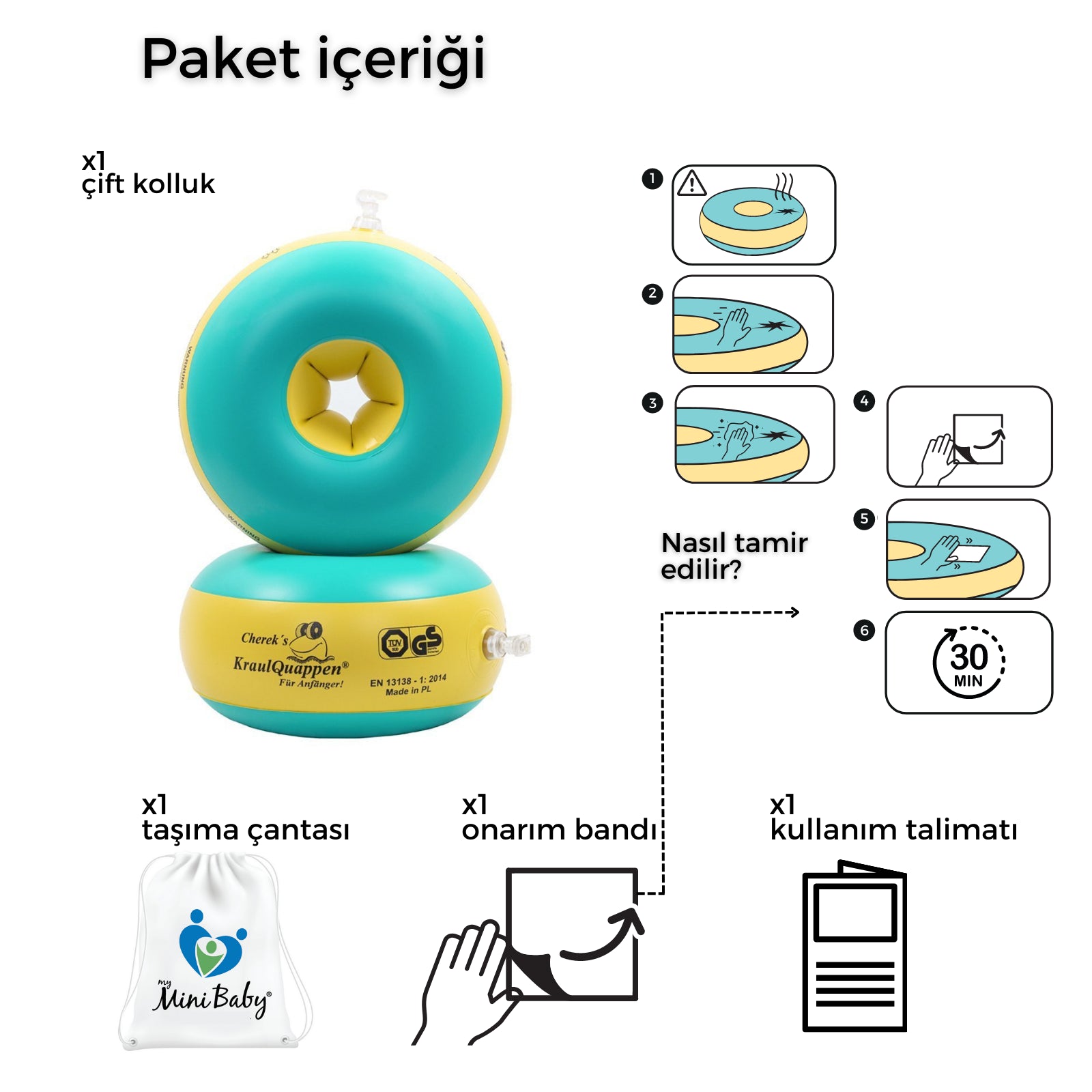 Başlangıç Seviye Yüzme Kolluk - Mymini Baby – Deux Lapins