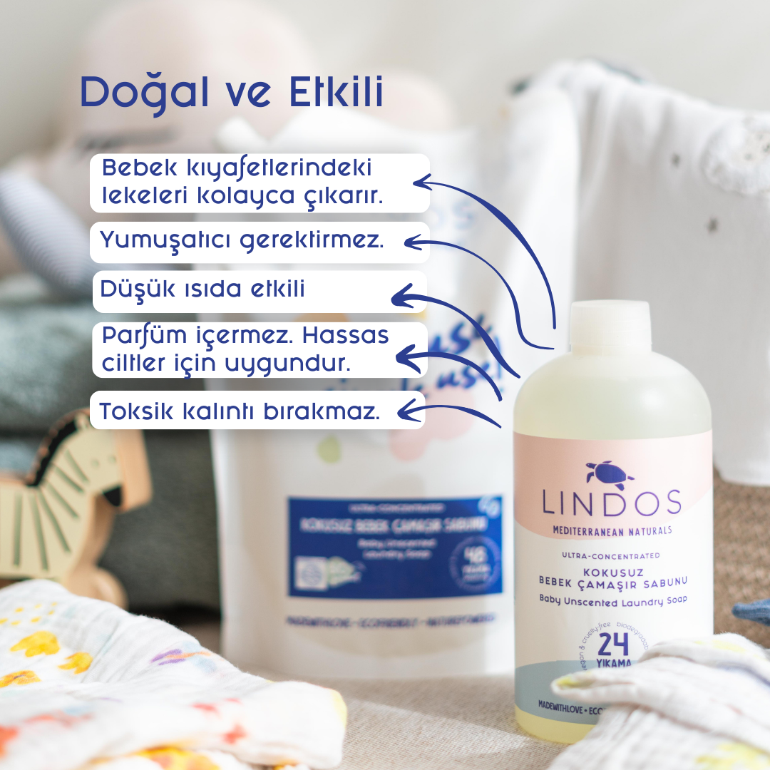 Lindos - Çamaşır Sabunu - Bebek Kokusuz - 1200ml