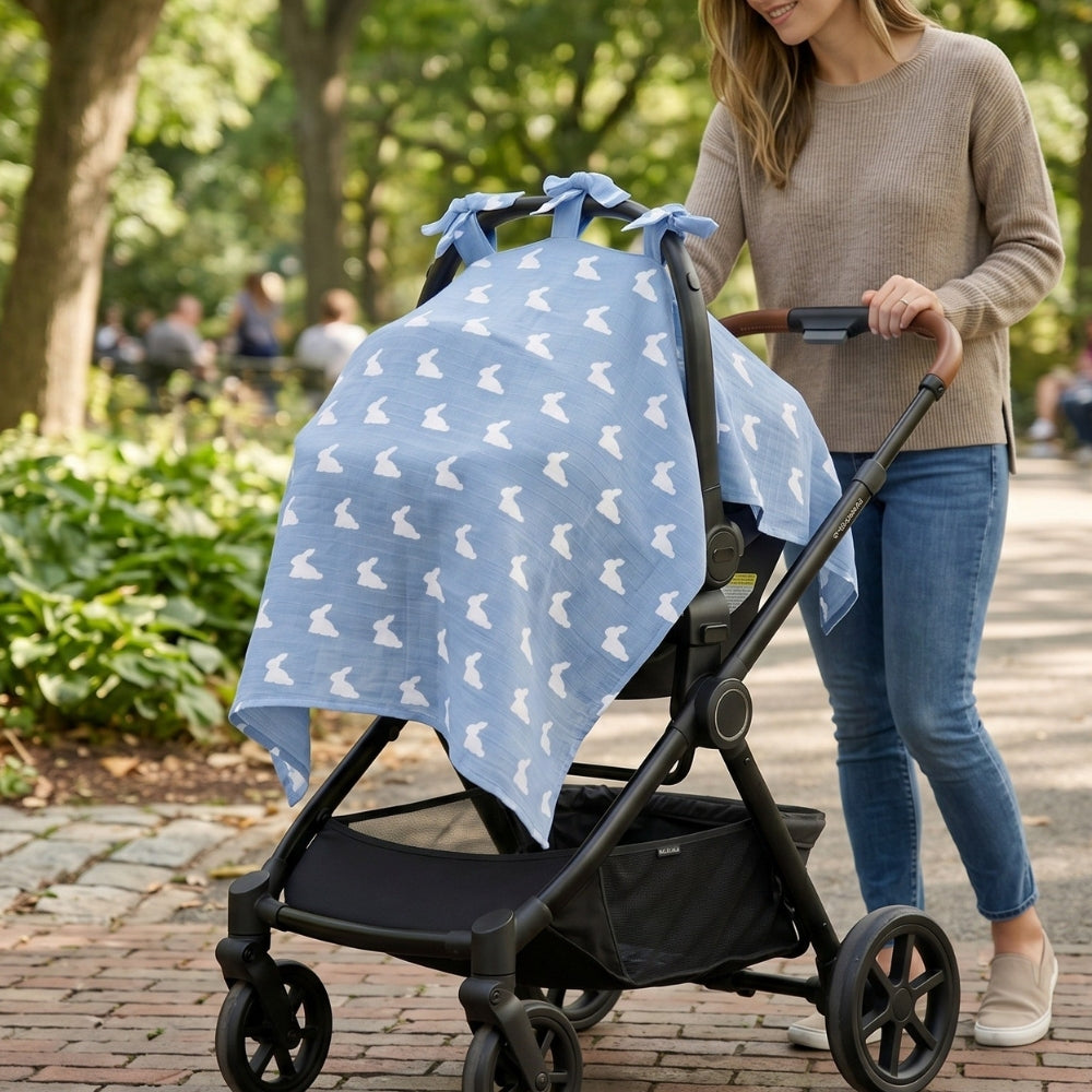 Müslin Puset Örtüsü - Mono Lapin Royal Blue