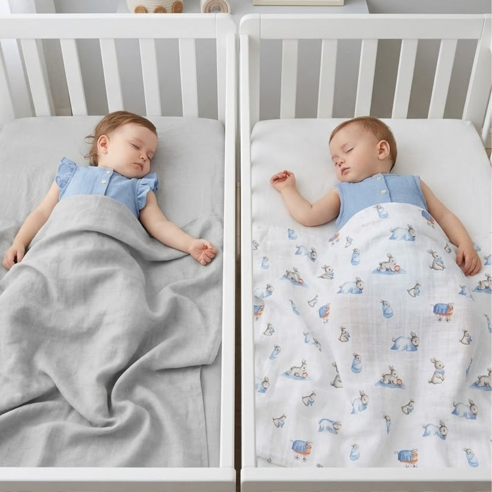 Müslin Bebek Örtüsü - Cotton Grey