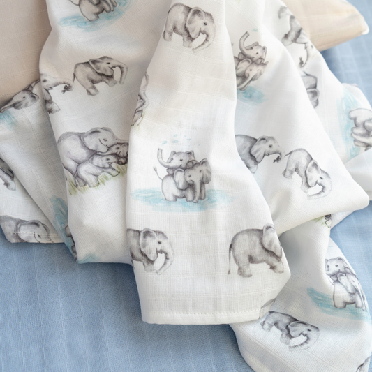 Müslin Bebek Örtüsü - Les Êlêphants