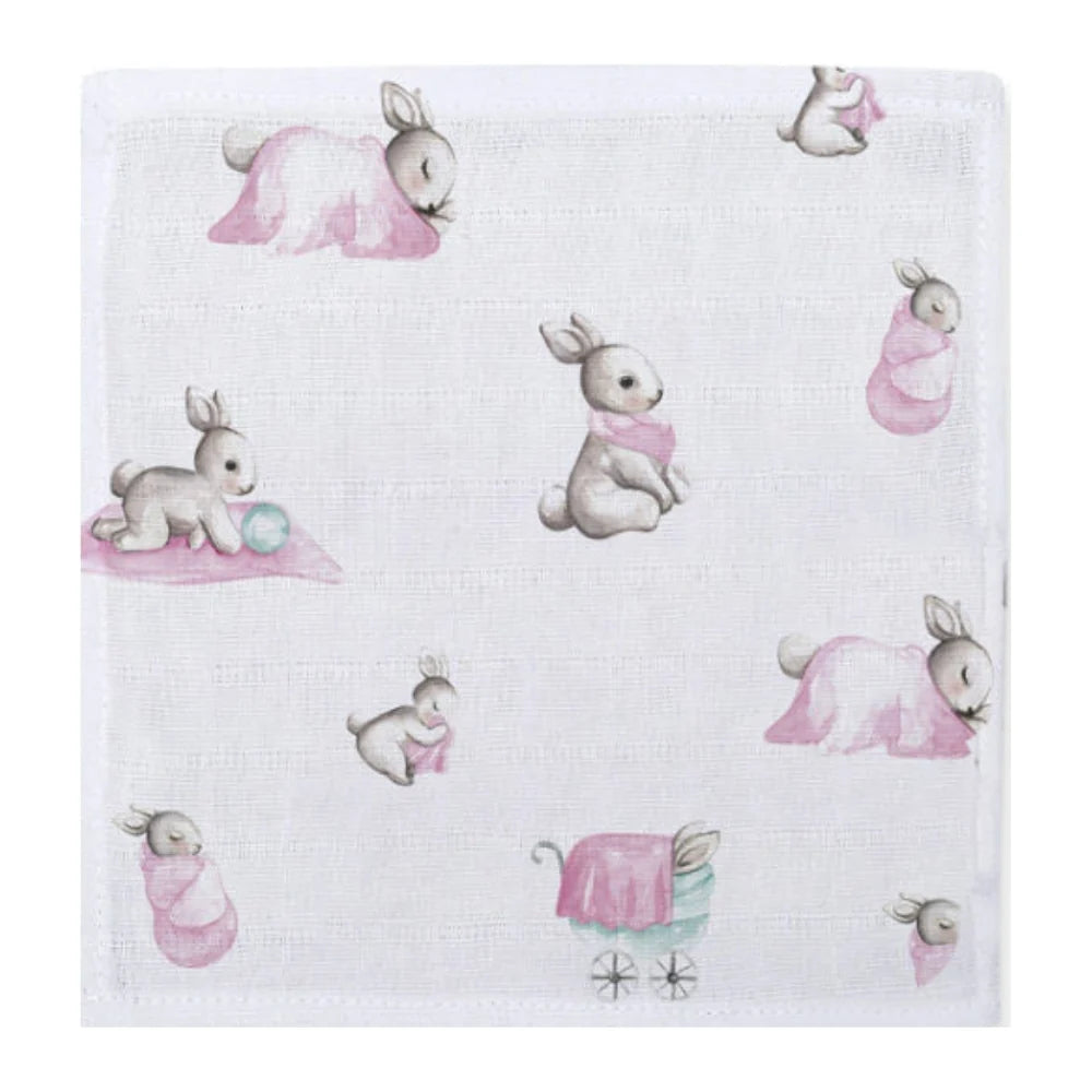 Müslin Bebek Ağız Bezi - Bébé Lapin Rose