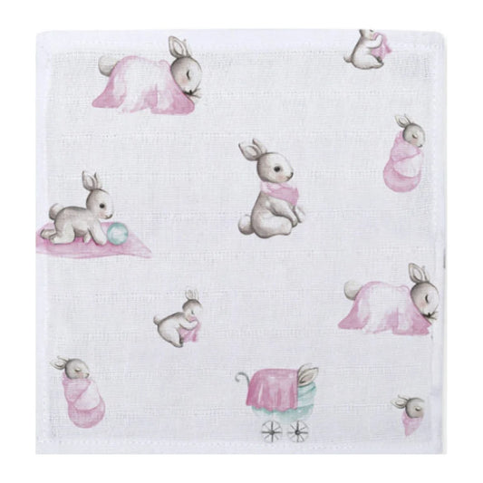 Müslin Bebek Ağız Bezi - Bébé Lapin Rose