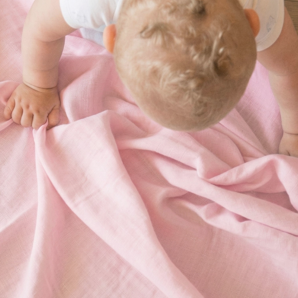 Müslin Bebek Örtüsü - Innocent Pink