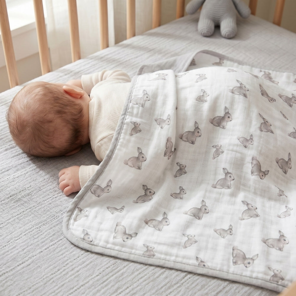 Çift Kat Müslin Battaniye 0.5 TOG -  65x65 cm - Iconique Lapin