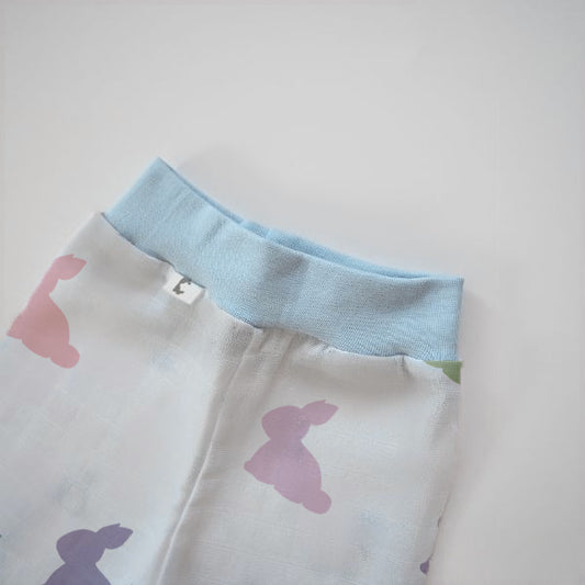 Müslin Patikli Alt - Rainbow Lapin Blue