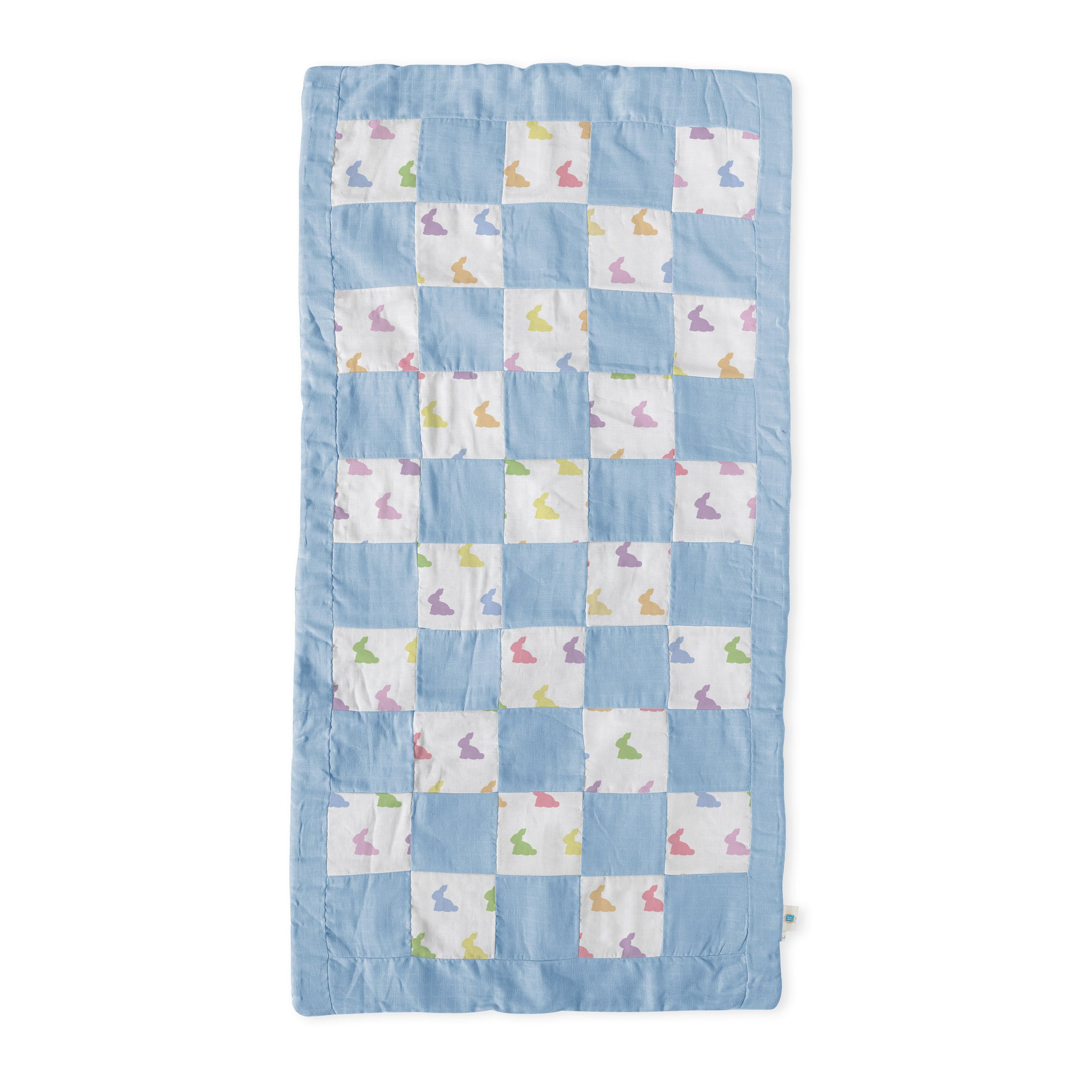 Müslin Bebek Yatak Örtüsü - Rainbow Lapin Blue