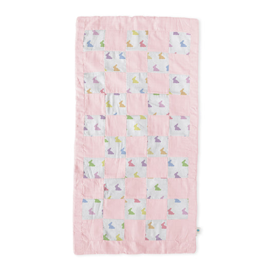 Müslin Bebek Yatak Örtüsü - Rainbow Lapin Pink