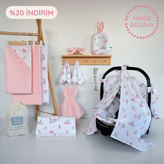 Baby Shower Set - Bébé Lapin Rose
