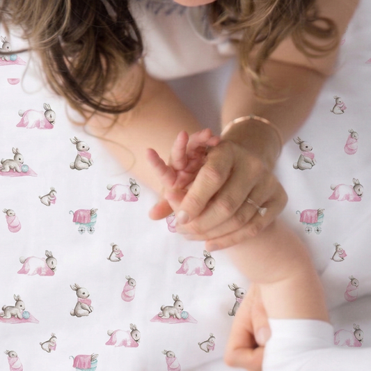 Müslin Bebek Örtüsü - Bébé Lapin Rose