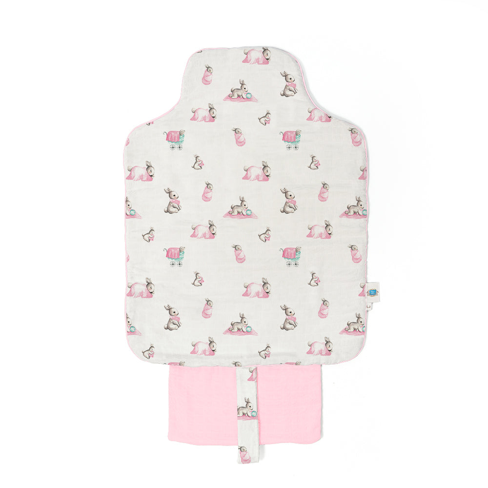 Çantalı Pratik Katlanabilir Alt Değiştirme Matı - Bébé Lapin Rose