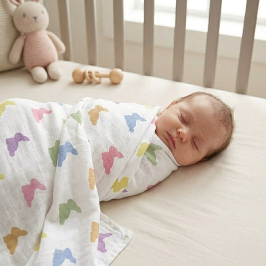 Müslin Bebek Örtüsü - Rainbow Lapin