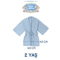 Resmi Galeri görüntüleyiciye yükleyin, Müslin Çocuk Kimono Bornoz - Endless Blue
