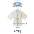Resmi Galeri görüntüleyiciye yükleyin, Müslin Çocuk Kimono Bornoz - Cotton Grey
