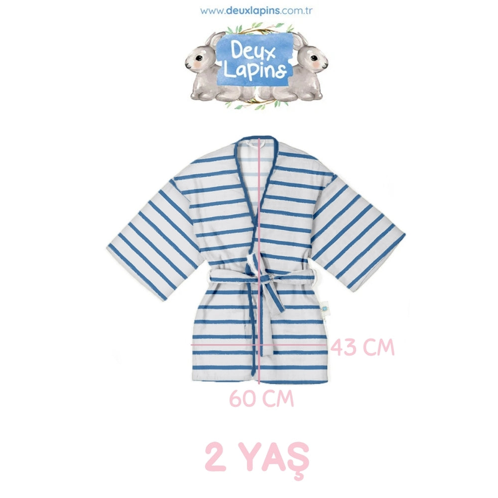 Müslin Çocuk Kimono Bornoz - Coco Brush