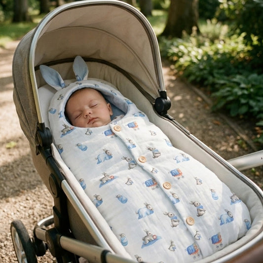 Müslin Kundak Battaniye - Bébé Lapin