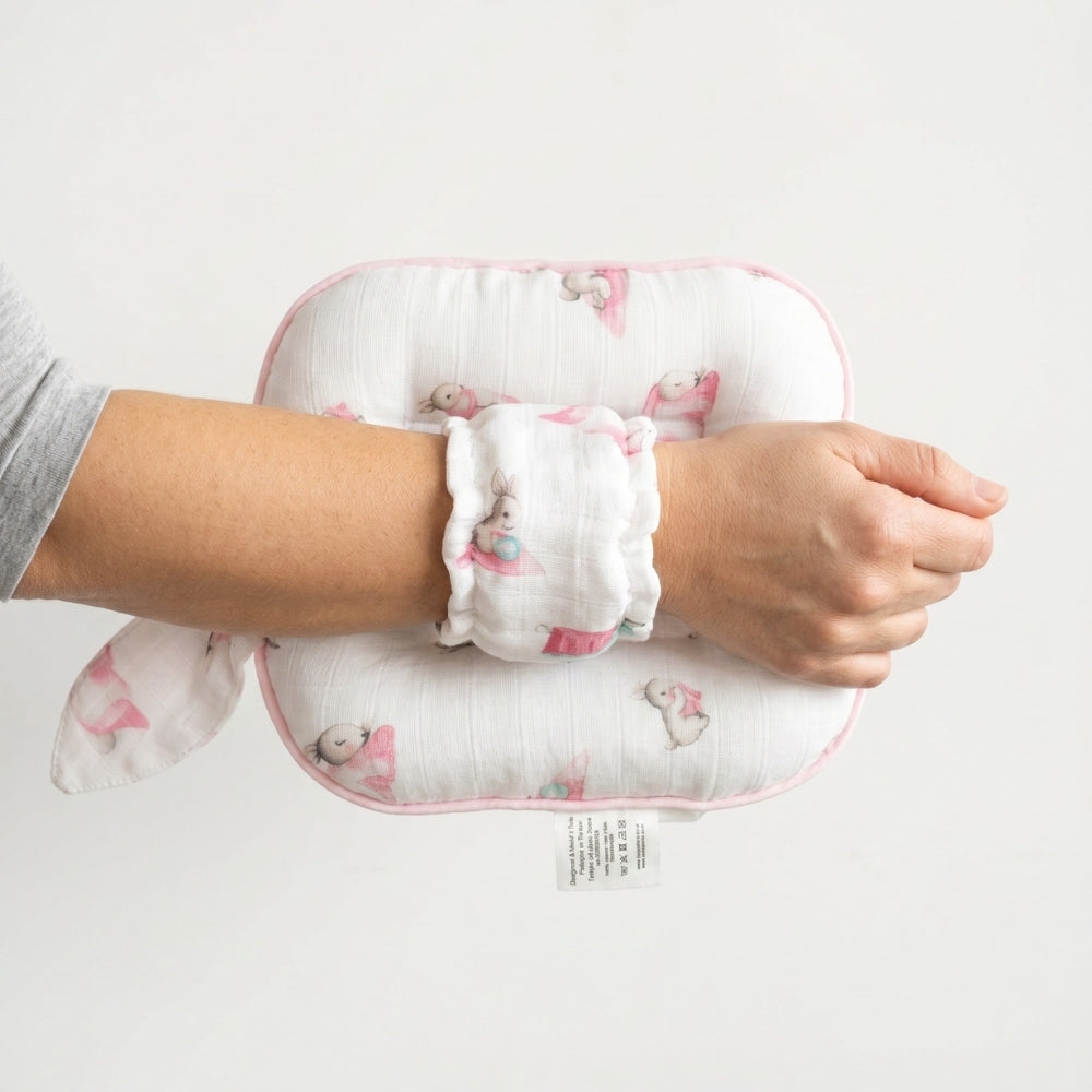 Müslin Bebek Emzirme Yastığı - Bébé Lapin Rose