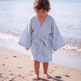 Resmi Galeri görüntüleyiciye yükleyin, Müslin Çocuk Kimono Bornoz - Endless Blue
