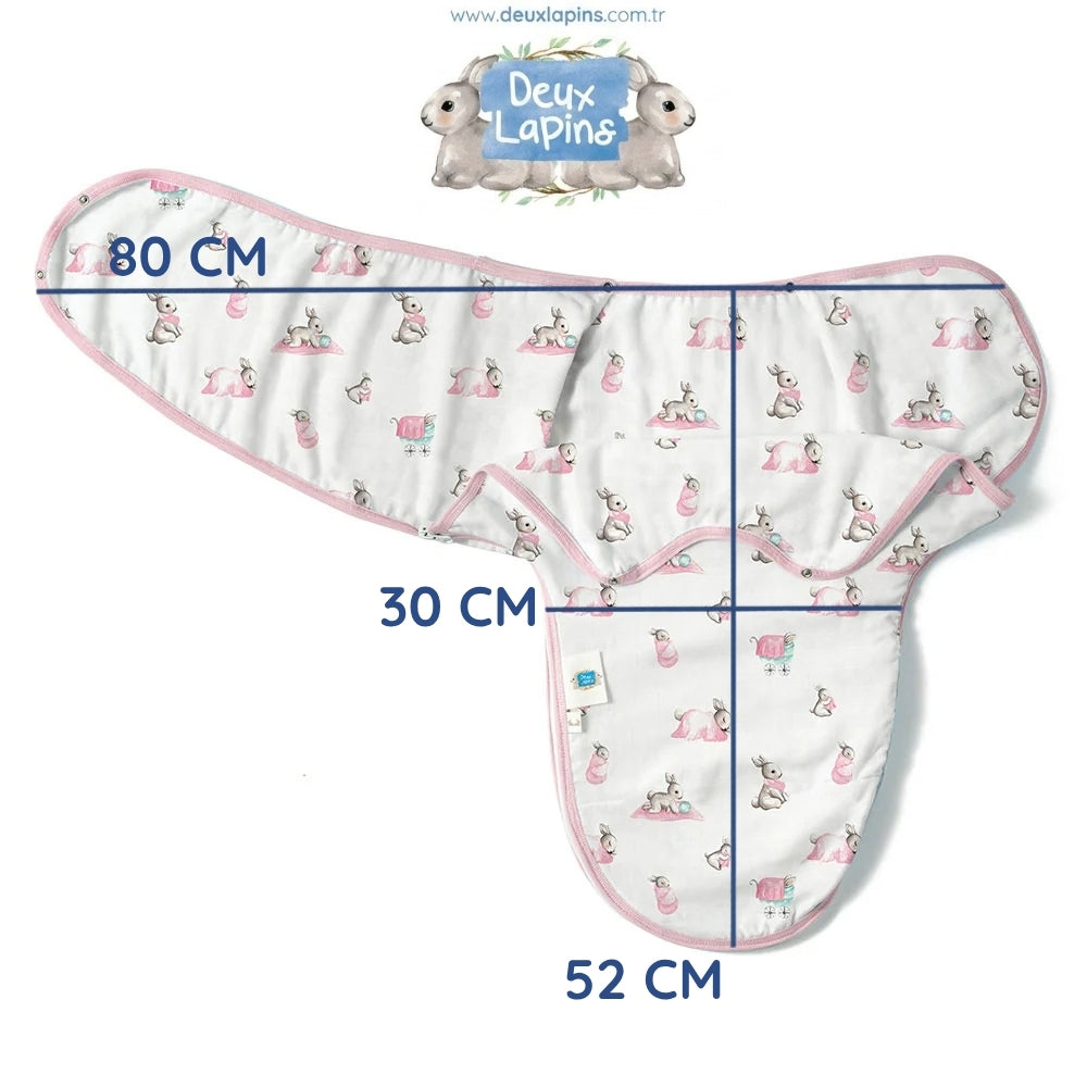 Müslin Bebek Hazır Kundak - Bébé Lapin Rose