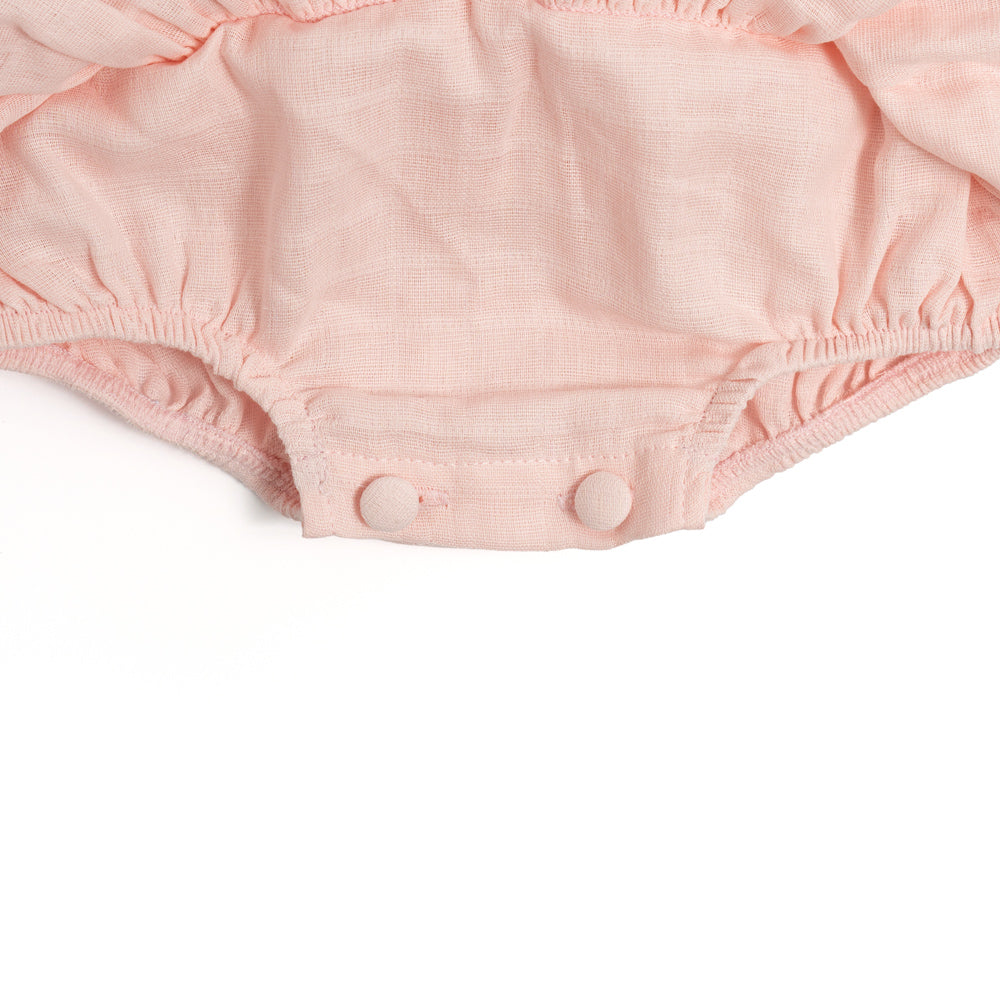 Müslin Bebek Fırfırlı Abiye Elbise - Innocent Pink