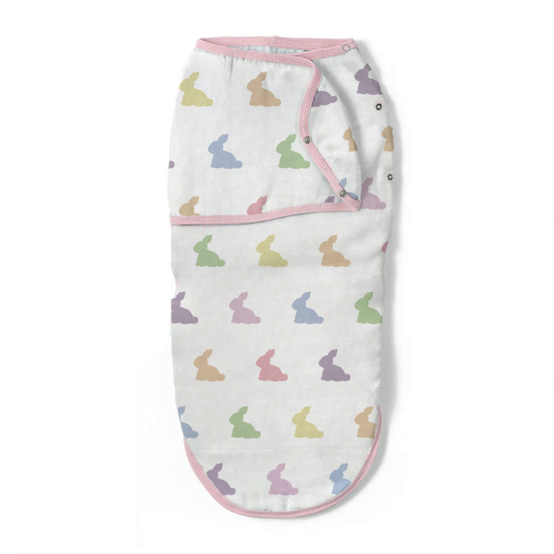 Müslin Bebek Hazır Kundak - Rainbow Lapin Pink