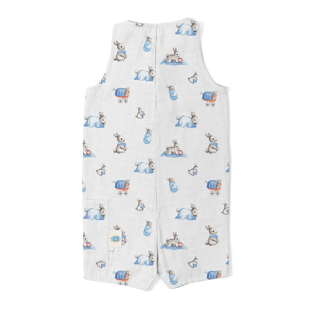 Kısa Paçalı Müslin Bebek Tulum - Bébé Lapin