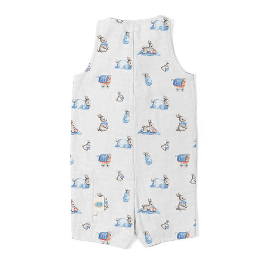 Kısa Paçalı Müslin Bebek Tulum - Bébé Lapin