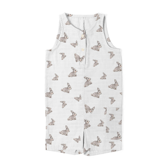 Kısa Paçalı Müslin Bebek Tulum - Iconique Lapin
