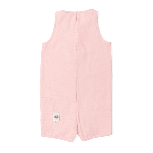 Kısa Paçalı Müslin Bebek Tulum - Innocent Pink