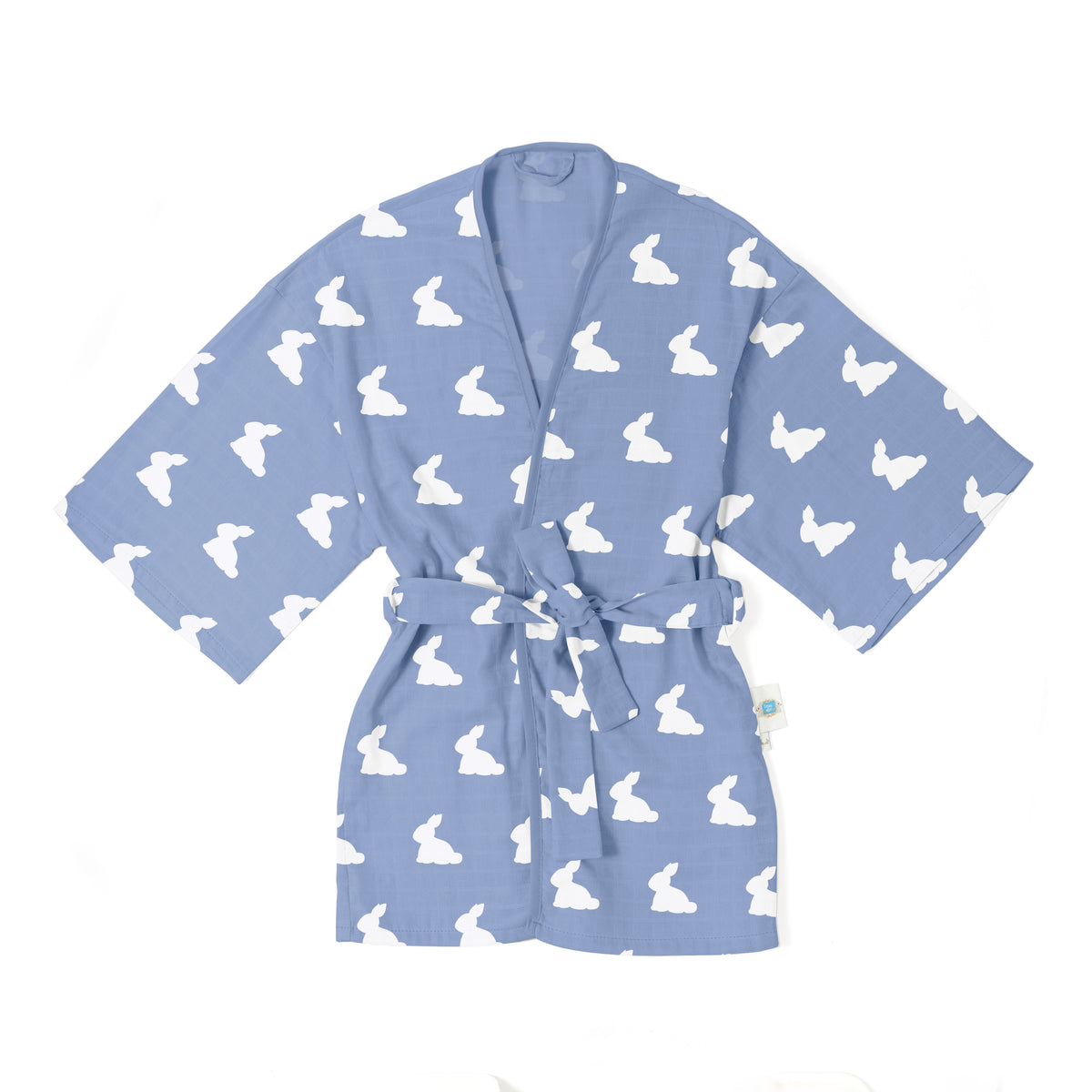 Müslin Çocuk Kimono Bornoz - Mono Lapin Royal Blue