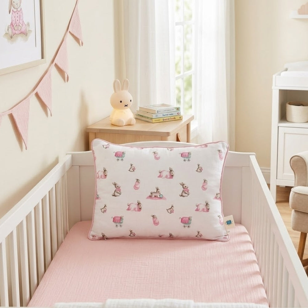 Müslin Bebek Yastığı - Bébé Lapin Rose