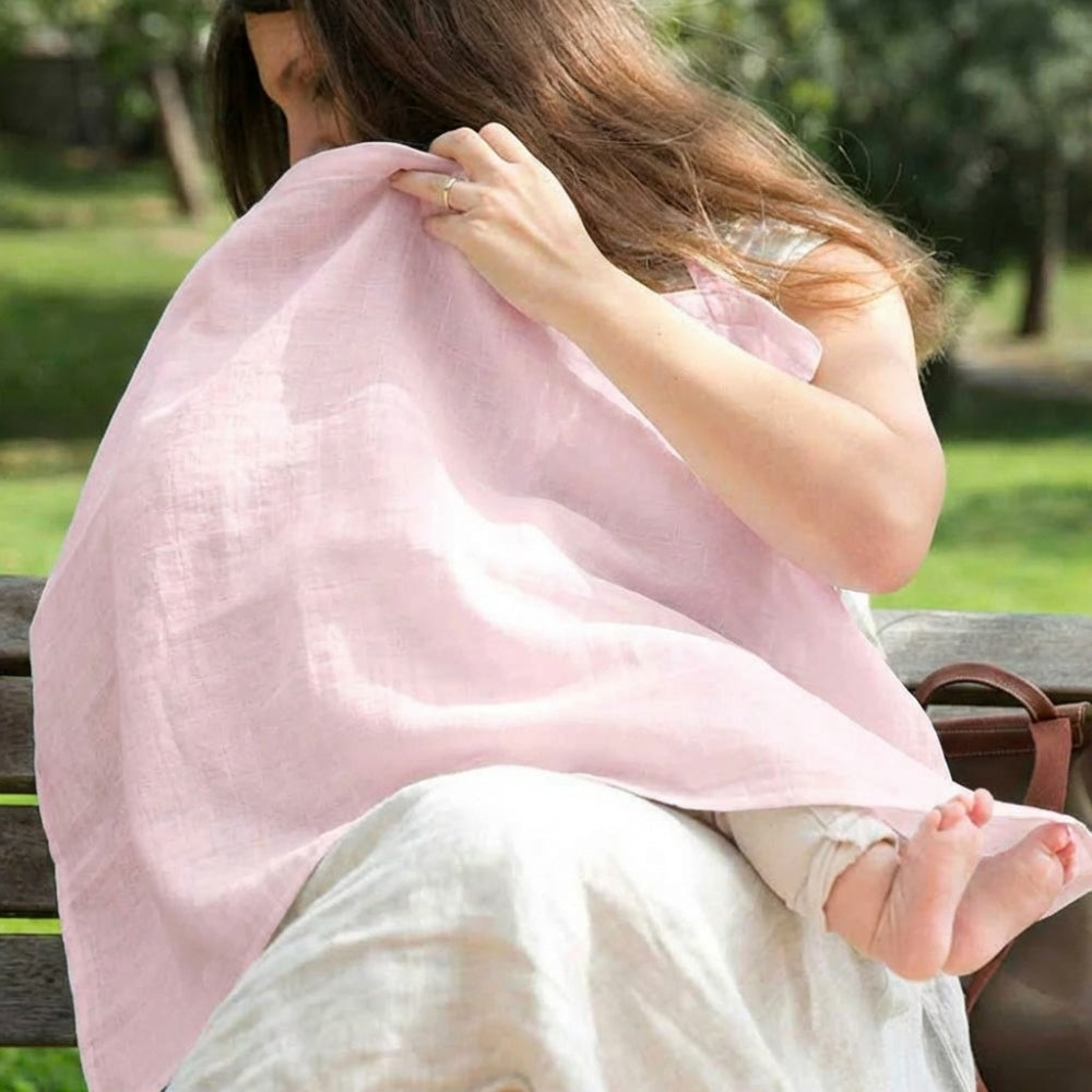 Müslin Bebek Emzirme Önlüğü - Innocent Pink