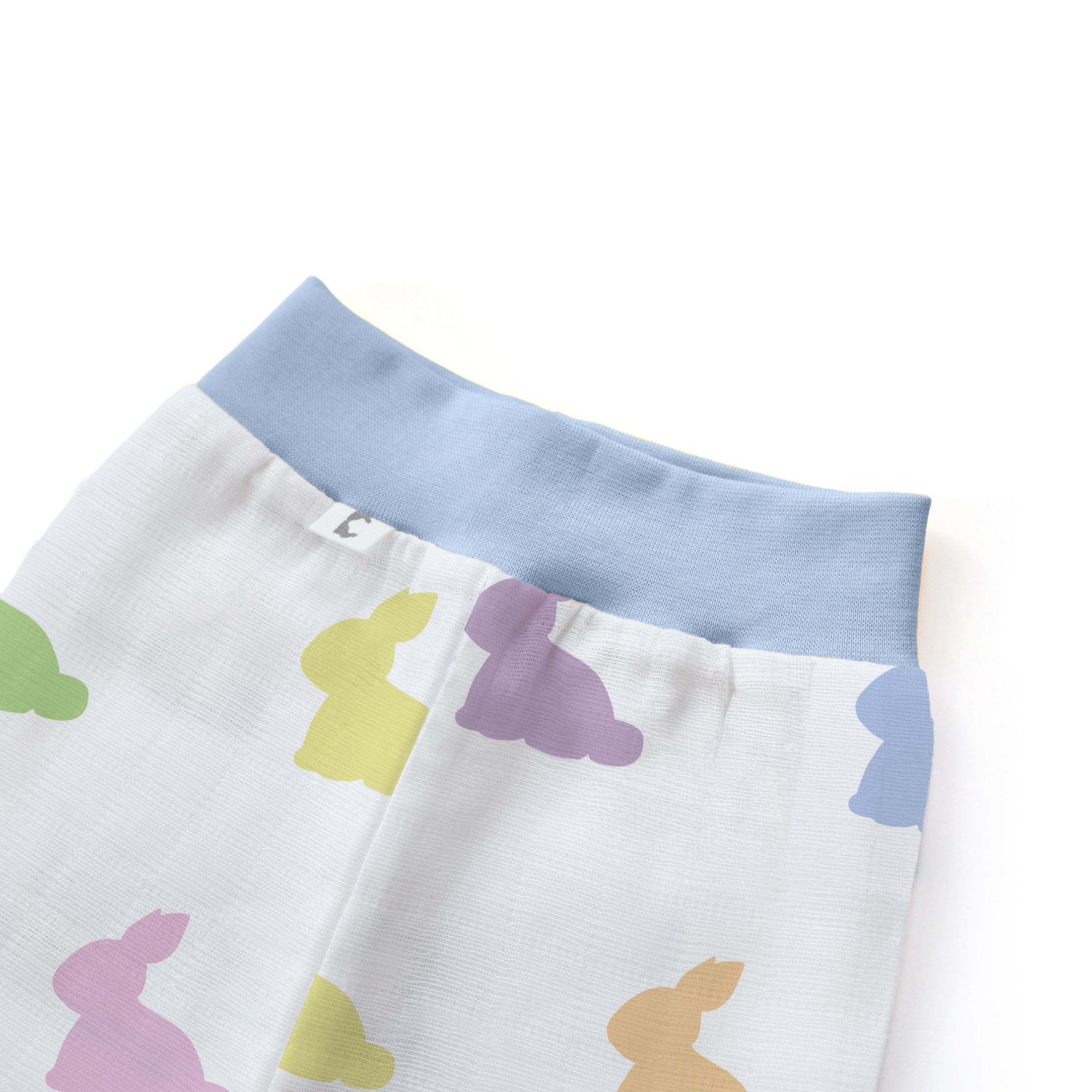 Müslin Patikli Alt - Rainbow Lapin Blue