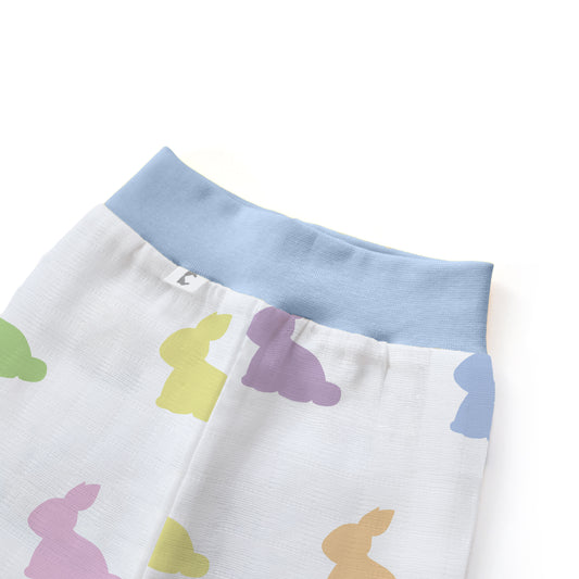 Müslin Patikli Alt - Rainbow Lapin Blue