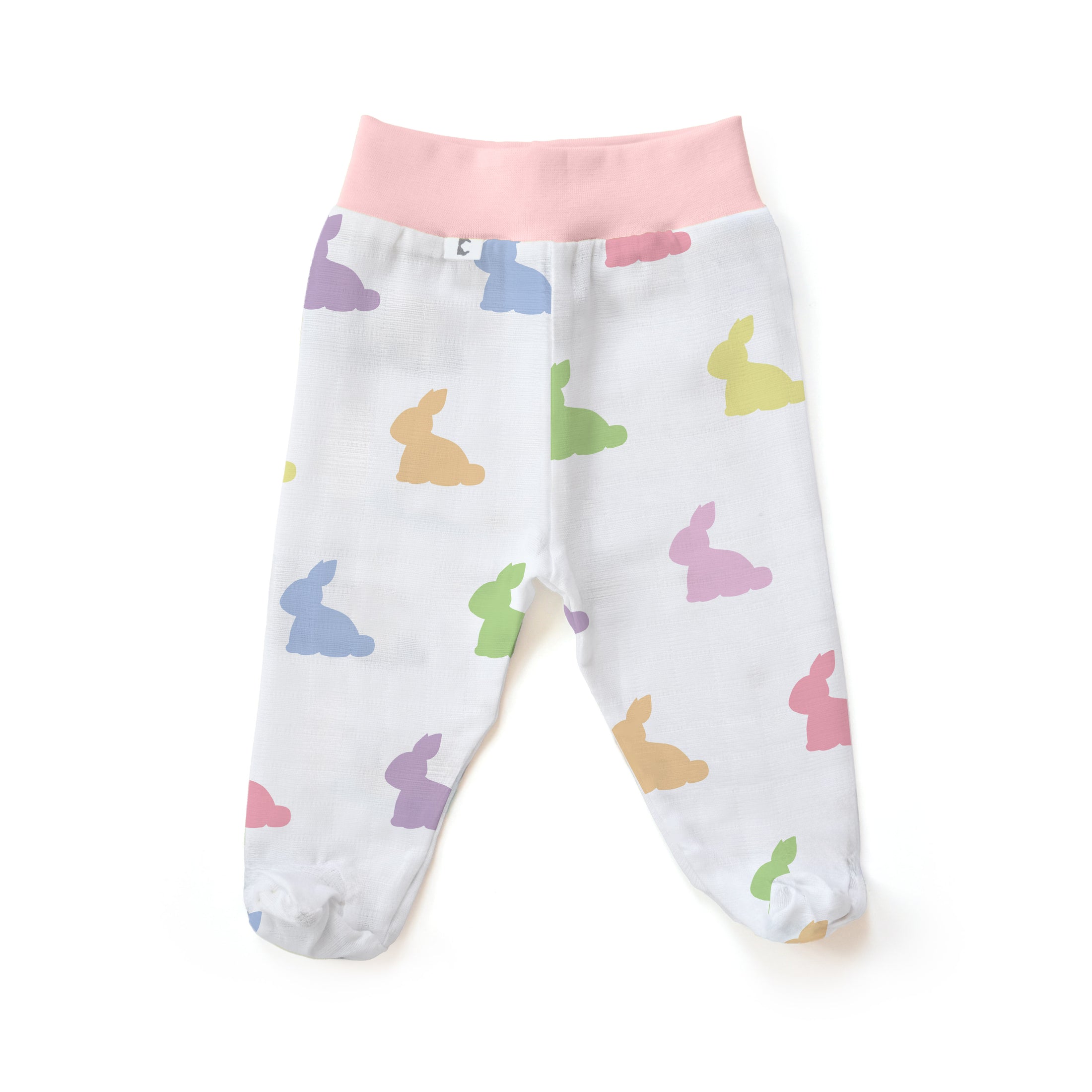 Müslin Patikli Alt - Rainbow Lapin Pink