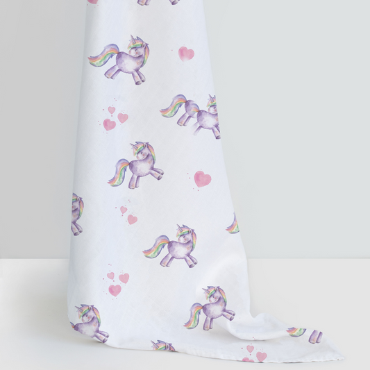 Müslin Bebek Örtüsü - Unicorn