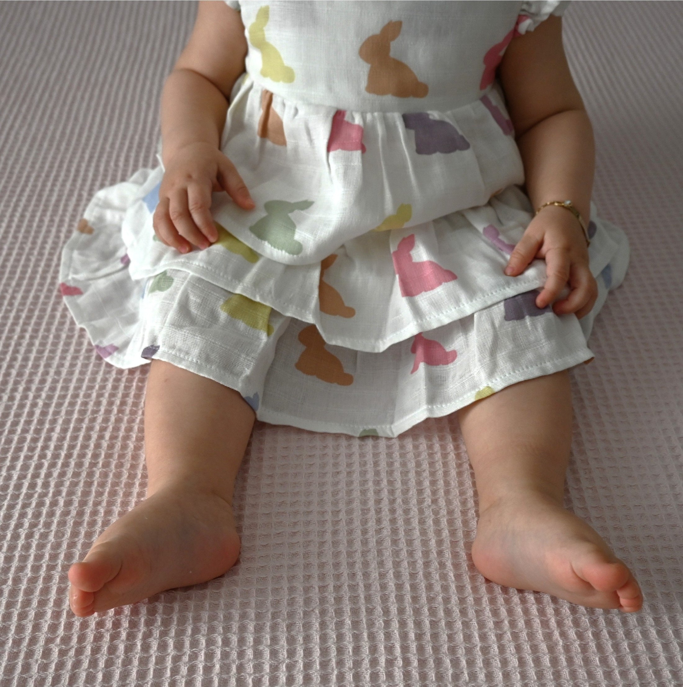 Müslin Fırfırlı Bebek Etek - Rainbow Lapin