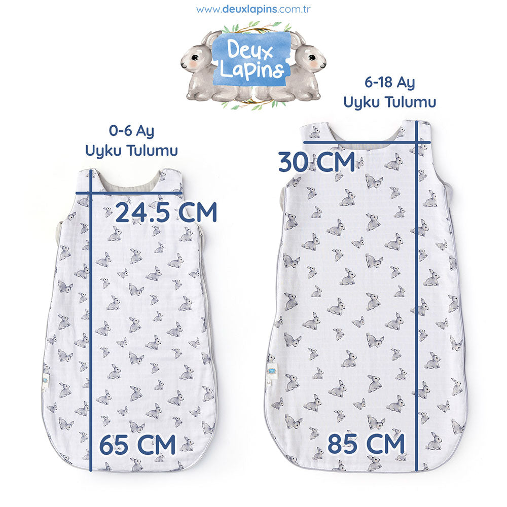 Kışlık Müslin Bebek Uyku Tulumu 1.85 TOG - Bébé Lapin