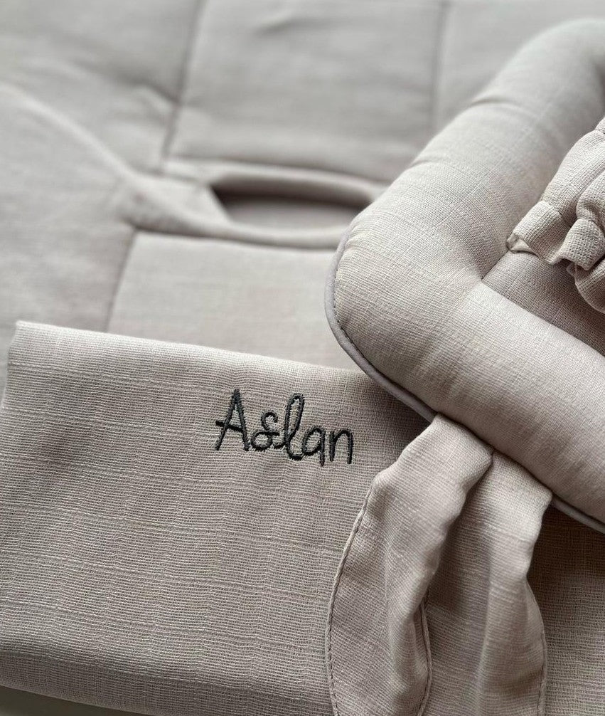 Müslin Puset Örtüsü - Cotton Grey