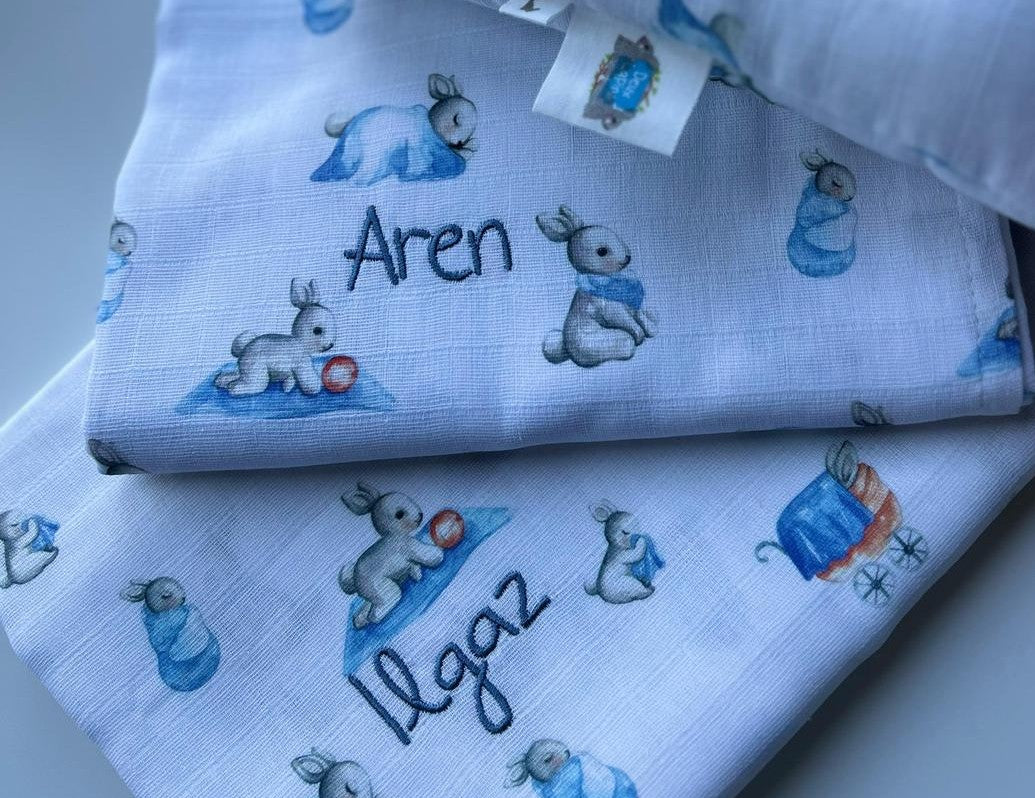 Müslin Bebek Omuz Bezi 5’li - Bébé Lapin