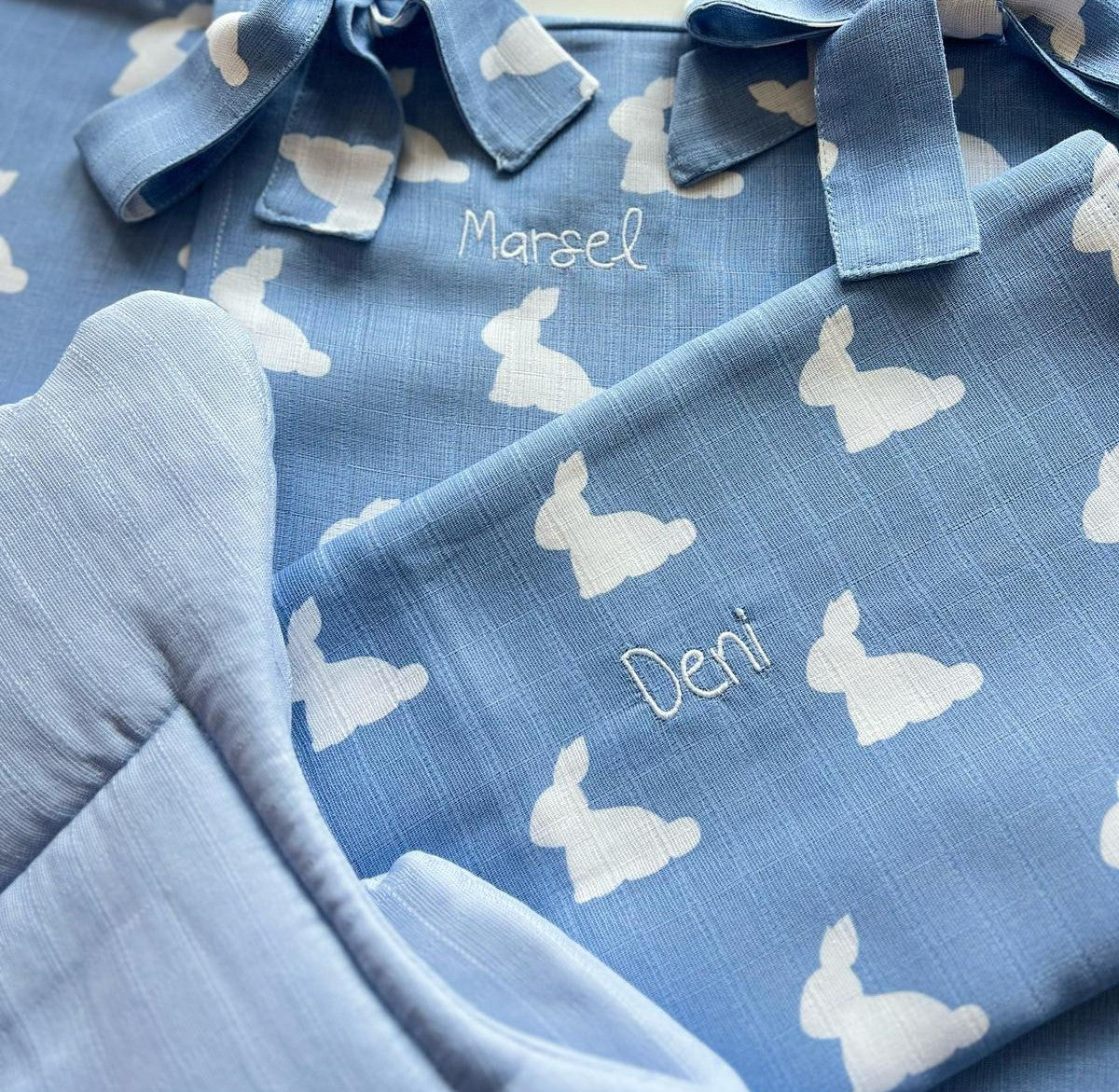 Müslin Bebek Örtüsü - Mono Lapin Royal Blue