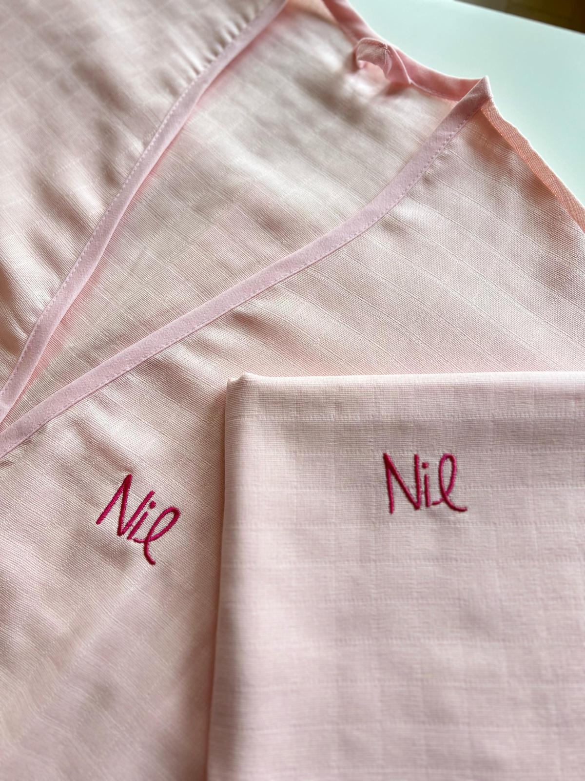 Müslin Çocuk Kimono Bornoz - Innocent Pink