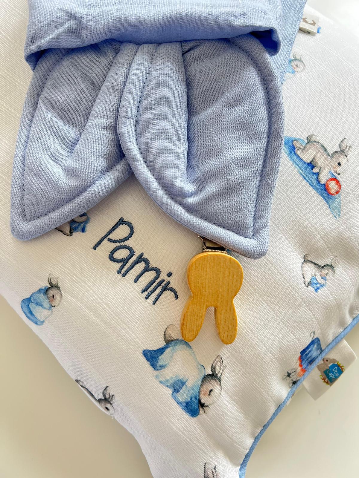 Müslin Bebek Yastığı Kılıfı - Bébé Lapin