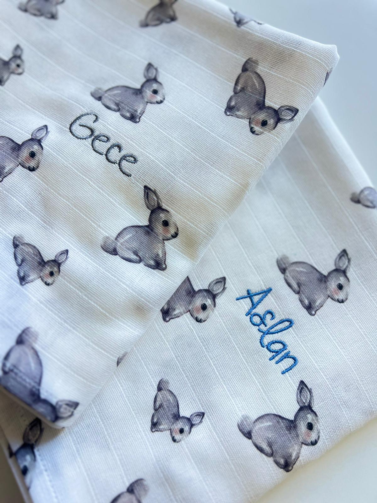 Müslin Bebek Omuz Bezi 5’li - Iconique Lapin