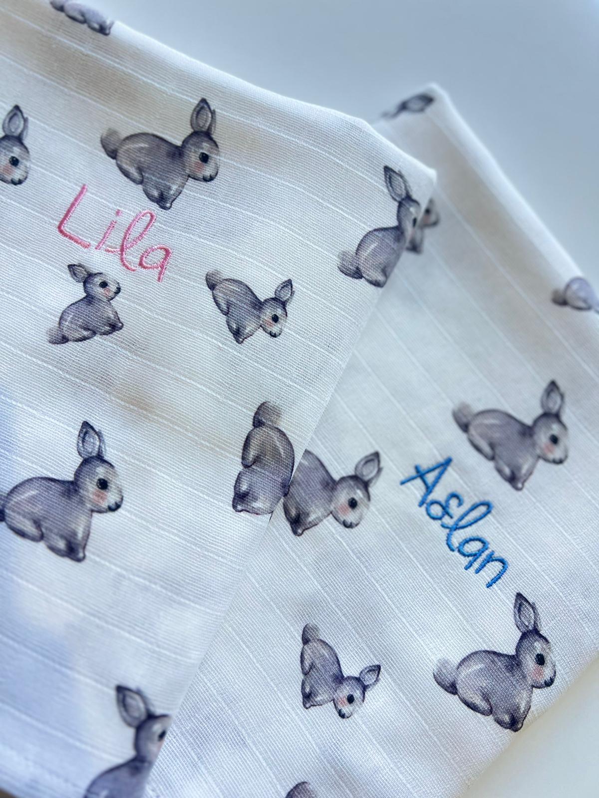 Müslin Bebek Omuz Bezi 5’li - Iconique Lapin